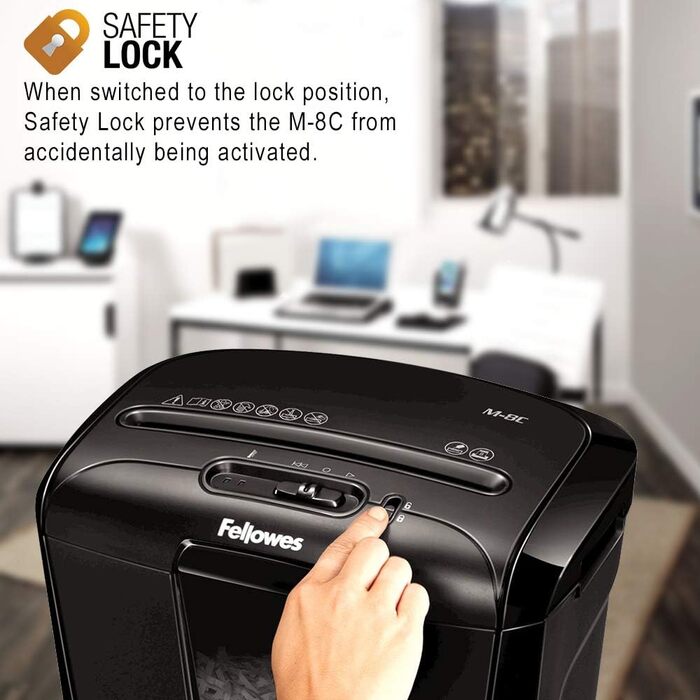 Шредер Fellowes M-8C Cross Cut - безпечне знищення документів