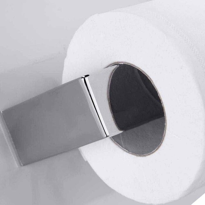 Тримач для туалетного паперу з нержавіючої сталі Melairy SUS 304 без свердління тримач для туалетного паперу самоклеючий тримач для туалетного паперу настінний тримач для ванної кімнати тримач для туалетного паперу для ванної кімнати та кухні (хром)