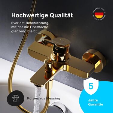 Змішувач для ванни AM.PM X-Joy чорного матового кольору з виливом, одноручний, для ванни та душу, FXA10022