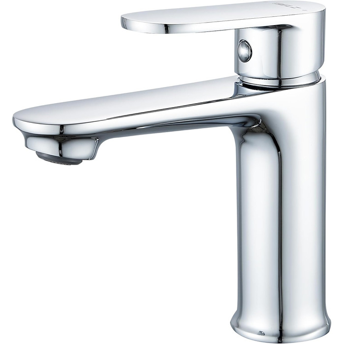 Набір змішувачів для ванної кімнати Belz, латунь, змішувач для раковини з однією отвором, гаряча та холодна вода, сірий (хром)