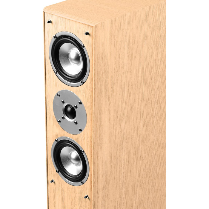 Підлогова акустика mohr SL15 Oak, звук HiFi, елегантна дерев'яна акустика для стерео або домашнього кінотеатру