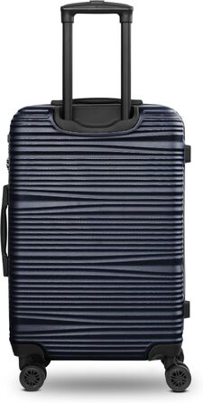 Набір валіз REDOLZ 3 шт. | Легкі дорожні валізи з ABS | 4 колеса, TSA-замок | Dark-blue (M 67 см)