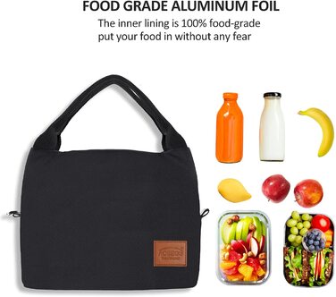 Сумка-холодильник, маленька сумка для обіду, чоловіча ізольована легка сумка для обіду на роботу, до школи, складна сумка для приготування їжі, водонепроникна сумка Rei