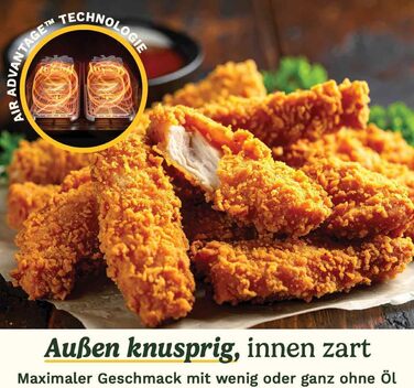 Фритюрниця Cuisinart XXL 10.4L з двозонним нагріванням | Без PFAS та хімікатів | Для смаження, грилю, випікання, дегідратації та підтримання тепла | 2 x 5.2L, 8+ порцій | Знімні деталі з нержавіючої сталі (2 камери)