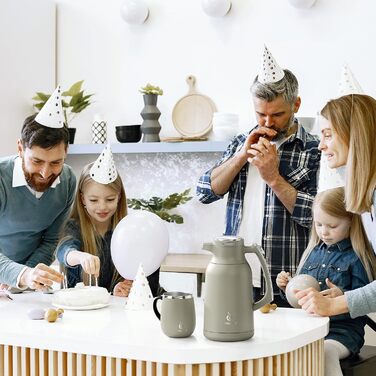 Термос IDEUS 2л з нержавіючої сталі, двостінний, вакуумна ізоляція, для кави та чаю, BPA-free, колір Celadon