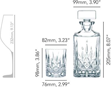 Набір віскі Nachtmann Noblesse графин 750 мл і 2 склянки 295 мл, кришталеве скло, можна мити в посудомийній машині