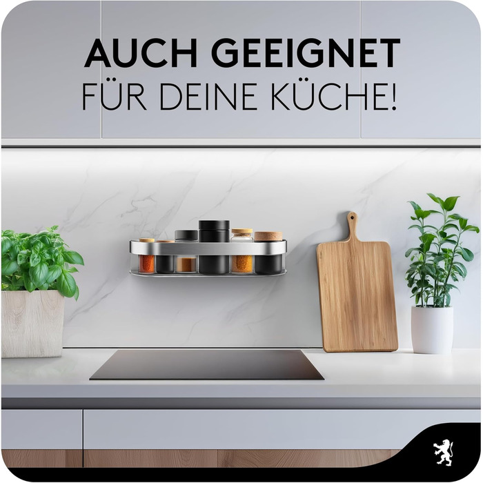 Поличка для душу GUTTENBURG без свердління (XXL, 38 см, 2200 см³), міцна, з нержавіючої сталі, проста установка ARCOS 38