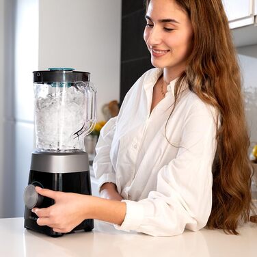 Стаціонарний блендер Cecotec Power Black Titanium 2500MAX Go - 2500 Вт, титанове покриття, 1.8 л, 5 швидкостей, пляшка