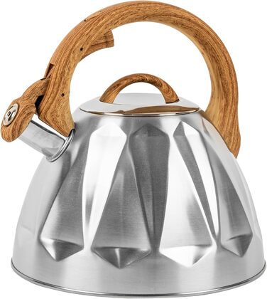 Чайник Karl Hausmann 3L з автоматичним свистком для індукційних, газових та електричних плит (нержавіюча сталь)