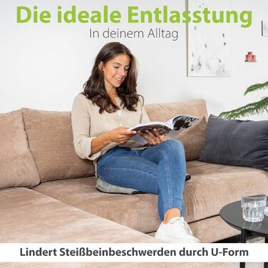 Ортопедична подушка-клинок Feela® для сидіння: 3 ступені жорсткості, для автомобіля та дивану, для спини, срібна, м'яка (50-80 кг)