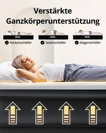 Надувне ліжко Airefina на 1 особу з вбудованим насосом, 99x190x46 см, до 295 кг, з сумкою для перенесення