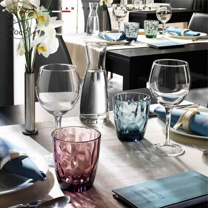 Склянка для лонгдрінка Bormioli Rocco Diamond 470 мл блакитна, набір 6 шт.