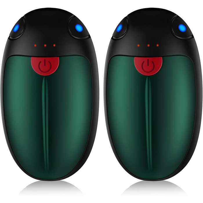 Електричні грілки для рук VTHW 2 шт. - USB, 20 годин тепла, 3 рівні температури, для спорту та артриту (зелені)