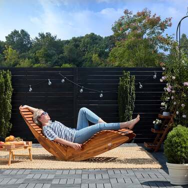 Лежак для сауни Java 155x60x93см Acacia FSC-сертифікований® складаний