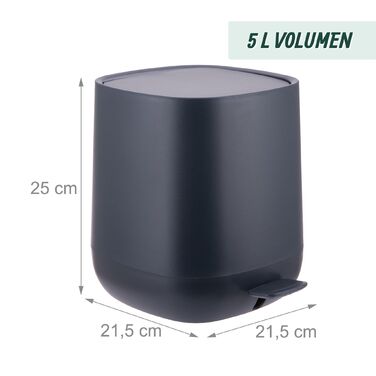 Відро для сміття Relaxdays, 5 л, з м'яким закриттям