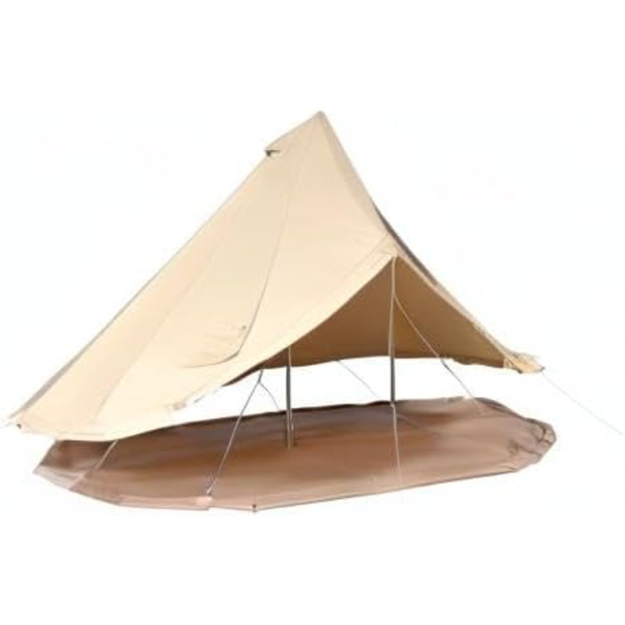 Намет-юрту VEVOR Glockenzelt 3-7м, бавовна TC, для 6-12 осіб, з PVC підлогою, кемпінговий намет