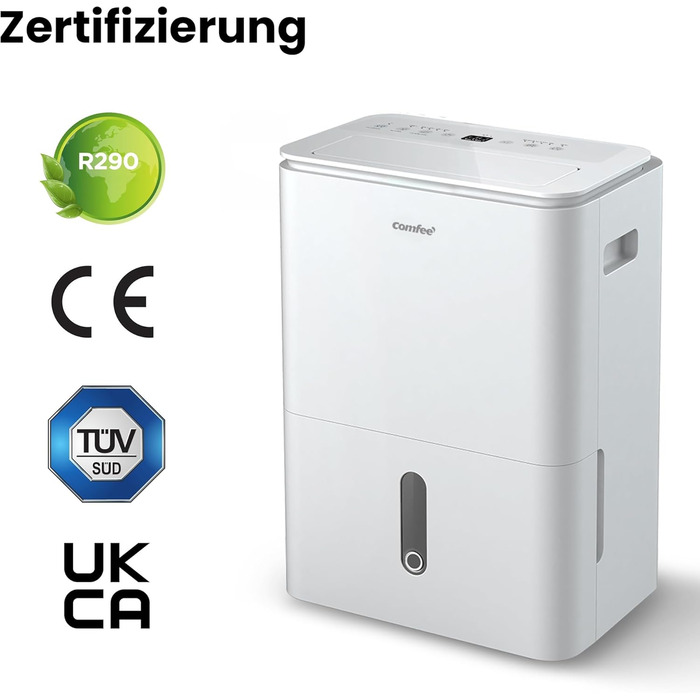 Зволожувач повітря COMFEE 12 л/день, для приміщень до 20 м², автоматична відтавання, блокування дітей, тиха робота, екологічний фреон R290, CDDOE-12DEN7-QA3(EU)
