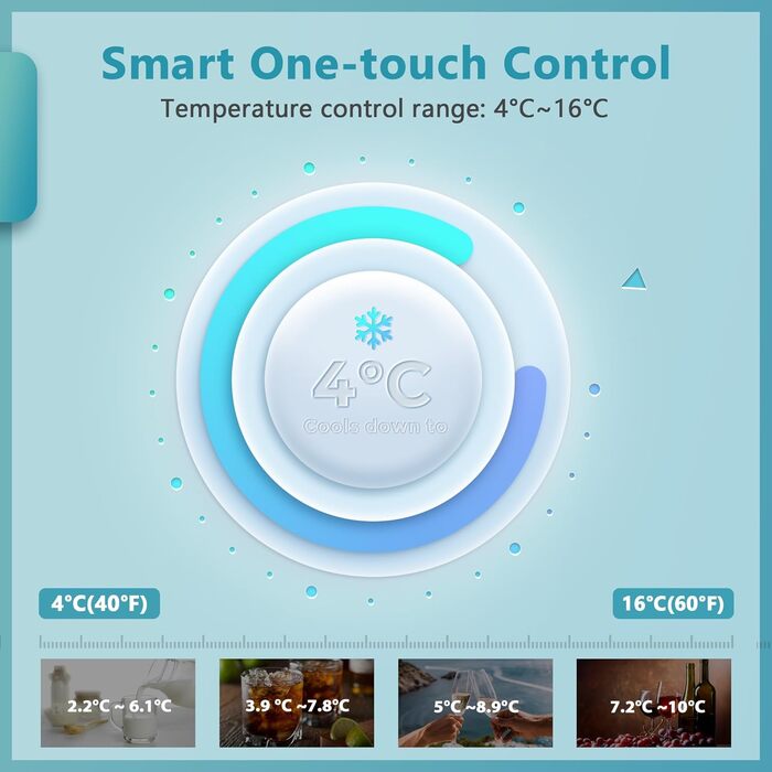 Міні-холодильник EUHOMY для напоїв на 55 банок з скляною дверцятами, чорний. Ідеально для офісу, кімнати, бару. Об'єм 36L, рівень шуму 43dB, LED-підсвітка.