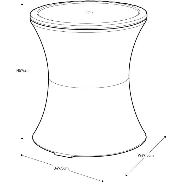 Столик-холодильник Keter Pacific Cool Bar: 3-в-1 (стіл, журнальний столик, кулер) для відпочинку на відкритому повітрі, 30л, колір коричневий