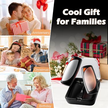 Електричні грілки для рук COTOP, 2 шт. з зарядним кейсом 14000 mAh, USB-C, 3 режими нагріву до 55°C, для кемпінгу, чорно-білі