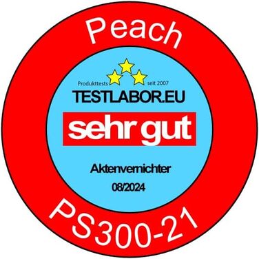 Шредер для паперу Peach PS500-40A: 10 листів, P-4, 21 літр, DSGVO, для офісу