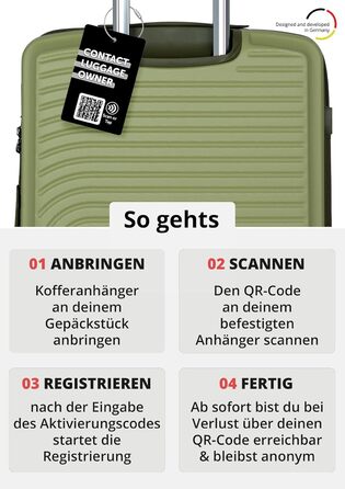 Набір валіз Hauptstadtkoffer Mitte 55/68/77 см: 3 валізи + цифровий багажний тег, TSA, ABS, XL-розширення