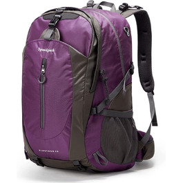 Водонепроникний рюкзак YTL для чоловіків і жінок, легкий рюкзак на відкритому повітрі об'ємом 40 л, підходить для подорожей і кемпінгу (розміри 21,3 х 13,8 х 9,1 дюйма) (фіолетовий)