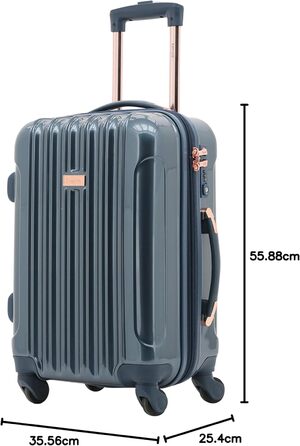 Набір валіз Kensie Alma для жінок, Рожеве золото, 50 см, Alma Gepäck-Set (Місячна синя)