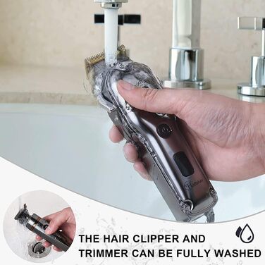 Тример для бороди Hatteker Hair Clipper Чоловічий Т-подібний тример з головкою Точний тример IPX7 водонепроникний