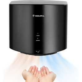 Електричний автоматичний сушар для рук Modunful, настінний, 1200W, чорний