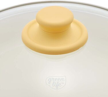 Набір посуду GreenLife Soft Grip з антипригарним покриттям, 16 предметів, без PFAS, (жовтий, набір з 16 предметів)