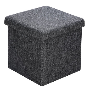 Складаний пуф темно-сірого кольору 38x38x38 см