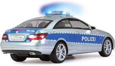 Модель Mercedes-Benz E350 Coupe Polizei 1:16 JAMARA 410023, 2.4GHz, срібно-синій – поліцейська сирена, сигналізація, світлові ефекти