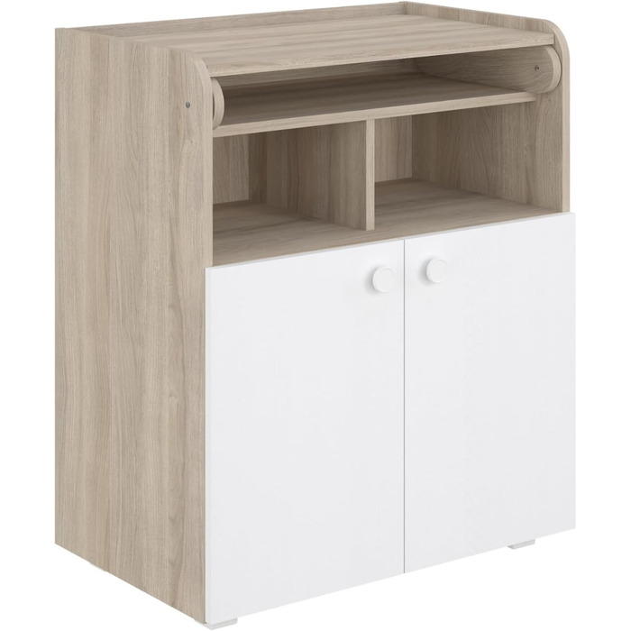 Комод для дитячої кімнати Shefa Wickelkommode 700 Teddy, білий - сучасний комод для дитячої, 47 x 70 x 86 см, білий, Teddy (Ulme)