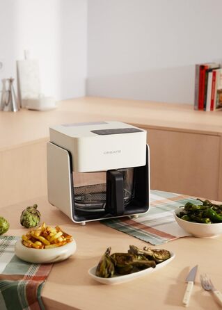 Фритюрниця повітряна 4.2л з парогенератором, 6 програм, білий колір, 1300W