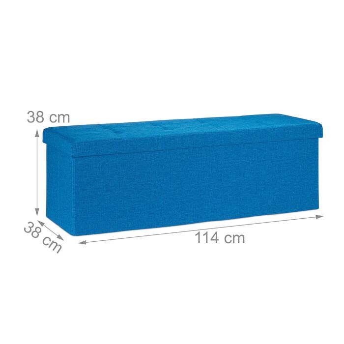 Relaxdays Складана лавка з льону