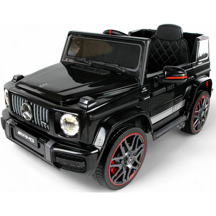 Дитячий електромобіль Mercedes G63 AMG 4x4 180 Вт, шкіряне сидіння, EVA колеса, пульт, 12V, червоний