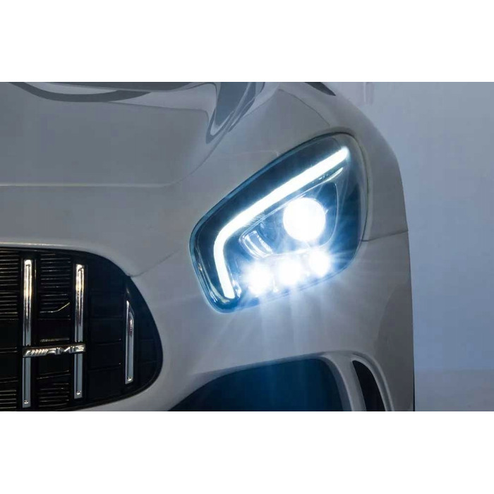 Дитячий електромобіль Mercedes GTR-S з шкіряним сидінням та пультом керування