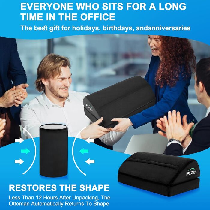 Підставка для ніг під стіл - ергономічна, з memory foam, для офісу
