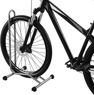 Кріплення для велосипедів WELLGRO - сталь, надійна підставка - колір чорний, білий або сріблястий на вибір, колір сріблястий, 4 шт.