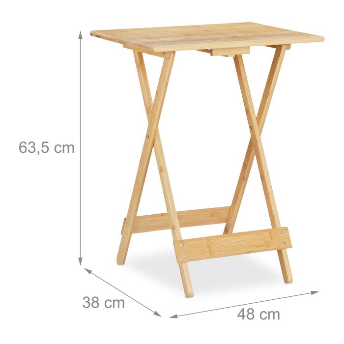 Розкладний столик Relaxdays з бамбука