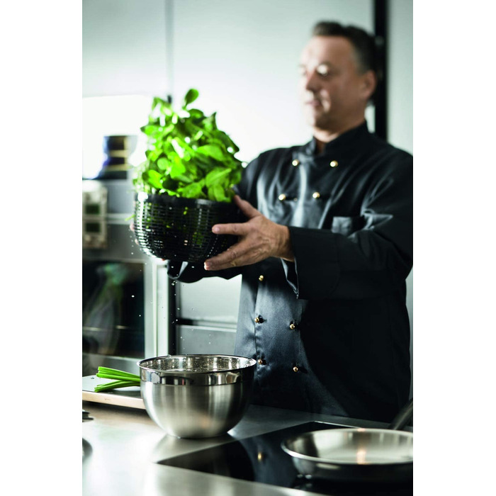 Салатниця-відцентрофуга RÖSLE з нержавіючої сталі 18/10, діаметр 24 см, об'єм 27x25.5x18.5 см