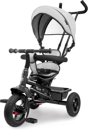 Триколісний велосипед HyperMotion з ручкою для батьків 3-в-1, сірий - для дітей від 1 до 4 років (до 20 кг)