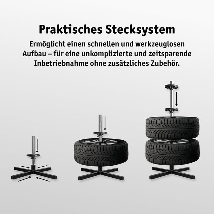 Підставка для шин Walter Felgenbaum для легкових автомобілів, до 100 кг, ширина шини до 225 мм, щадна для дисків