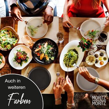 Набір кавових чашок Moritz & Moritz NORDIC, 6 шт. - 300 мл, кераміка, стильний дизайн, для кави, чаю, капучино (Тауп, 24-елементний набір)