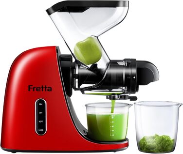 Фрета Slow Masticating Juicer - повільний шнековий соковитискач, блакитний (Empire Rot), BPA Free, широка подача, тихий мотор