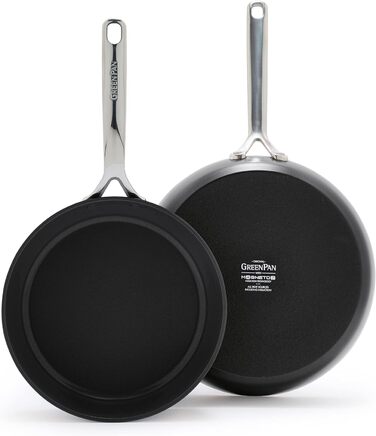Набір сковорідок GreenPan GP5: керамічне покриття, антипригарні, 24.1 см та 27.9 см, 2 шт.