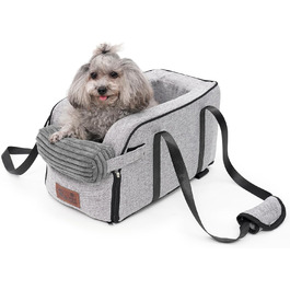 Автокрісло для собак Arkyomi, центральна консоль, стійке, знімне, миється, до 6 кг Сірий