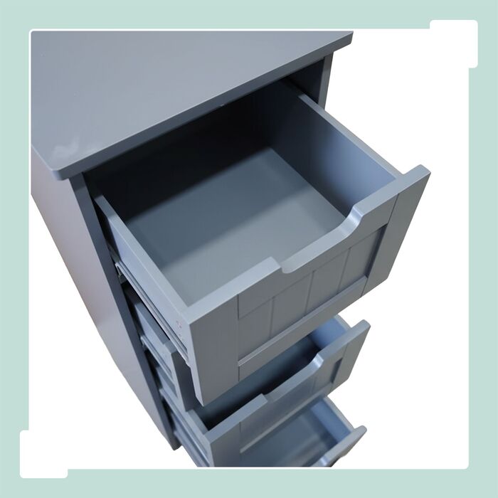 Шафка для ванної кімнати Relaxdays з 4 висувними ящиками