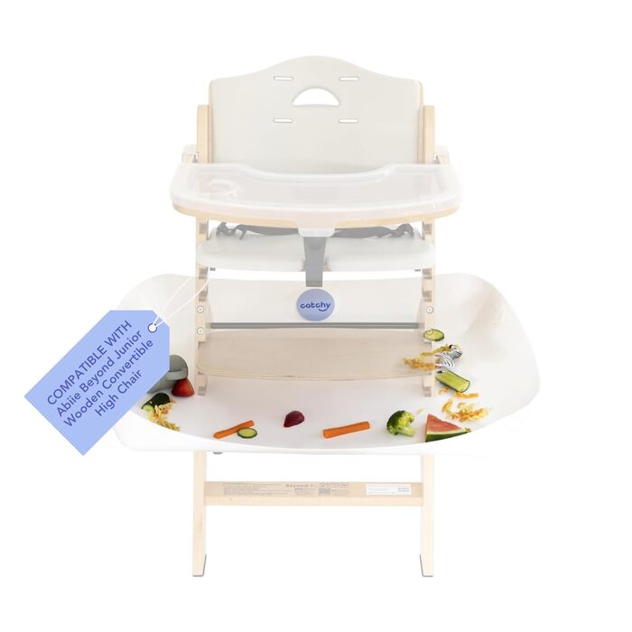 Захисна підставка під стільчик Stokke Tripp Trapp - білий колір, для збору крихт та розливів. Сумісна з Abiie Beyond Junior